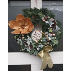 Aranyvirág karácsonyi ajtódísz