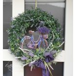 Levendulás kerékpáros ajtódísz