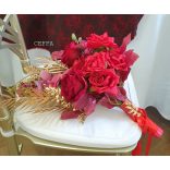 Aranyló tűz menyasszonyi csokor